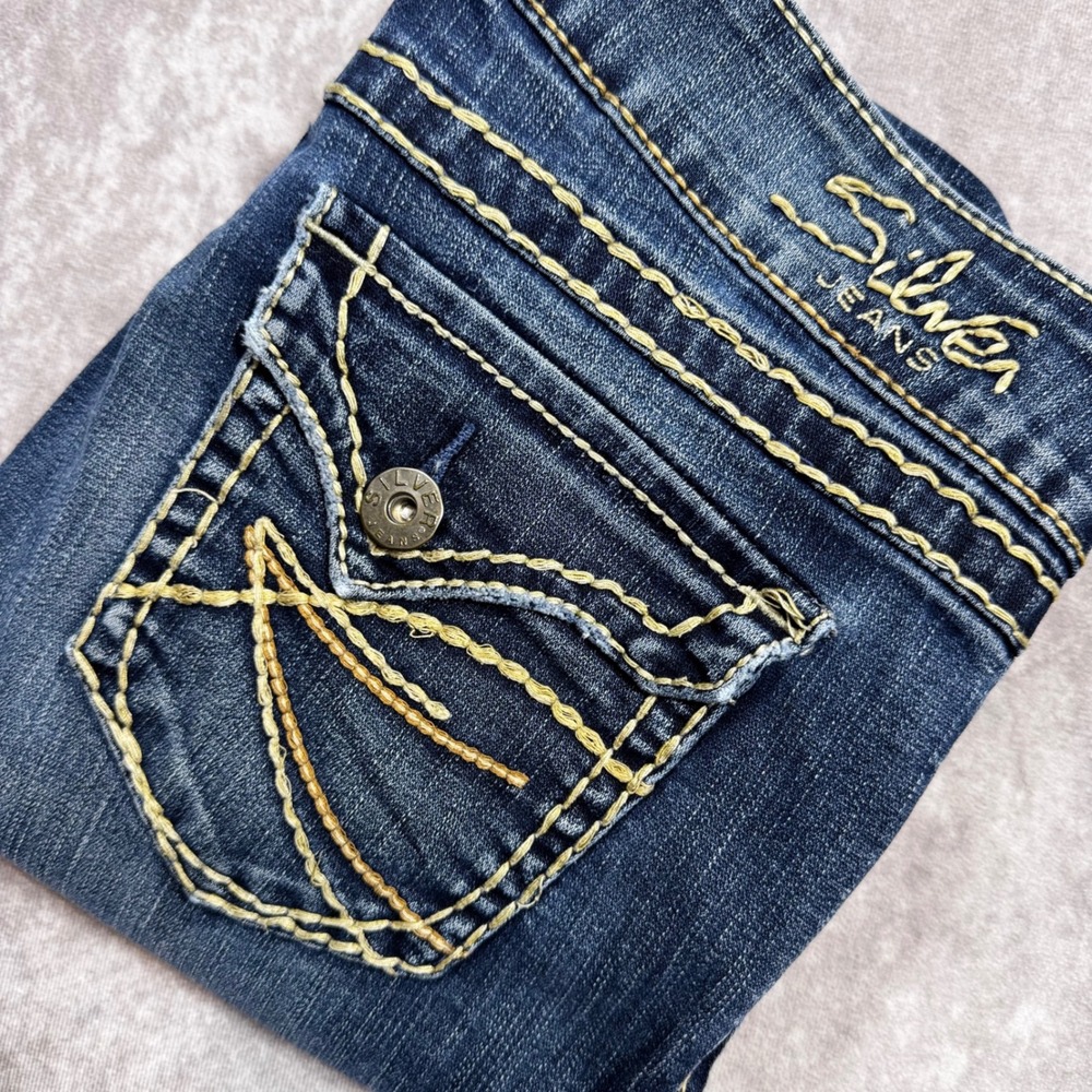 Silver Jeans McKenzie Slim Bootcut Thick Stitch Denim W29 L30 L1971SAF438